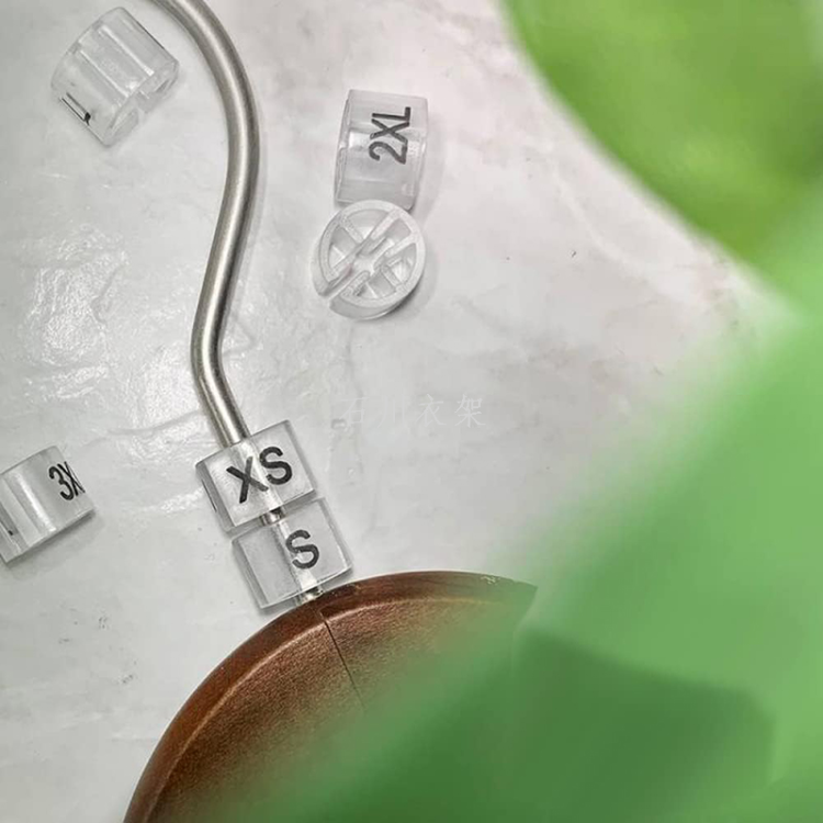 透明彩色圆形尺码塑料尺码圈尺码夹尺码粒尺码扣圆尺码服装辅料细节图