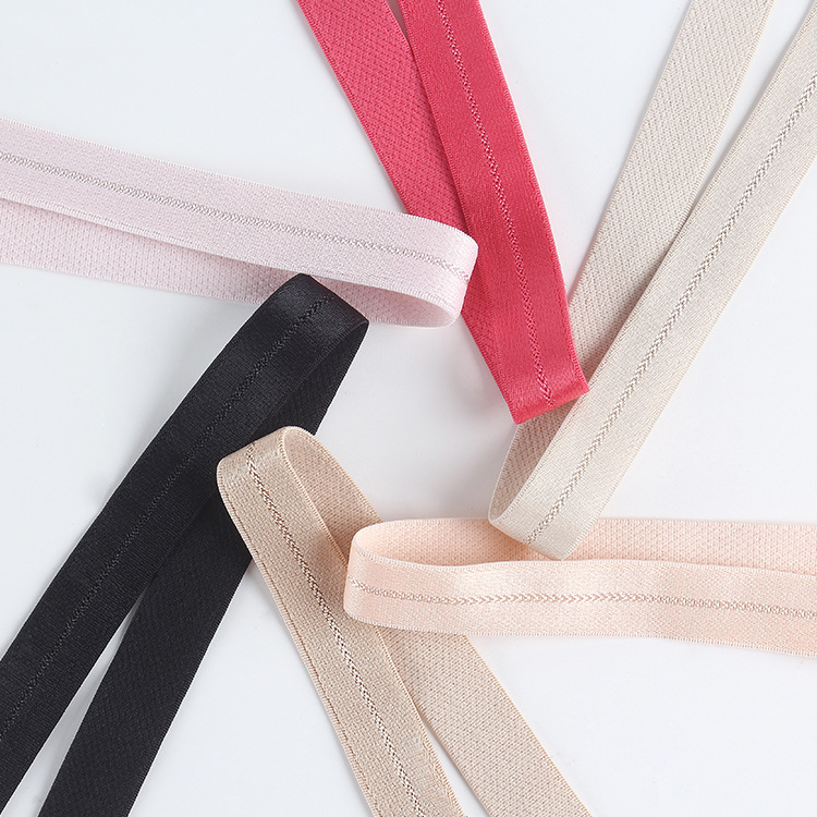 加工定制涤纶肩带提花松紧带文胸内衣带可切断穿环穿扣出售伸缩