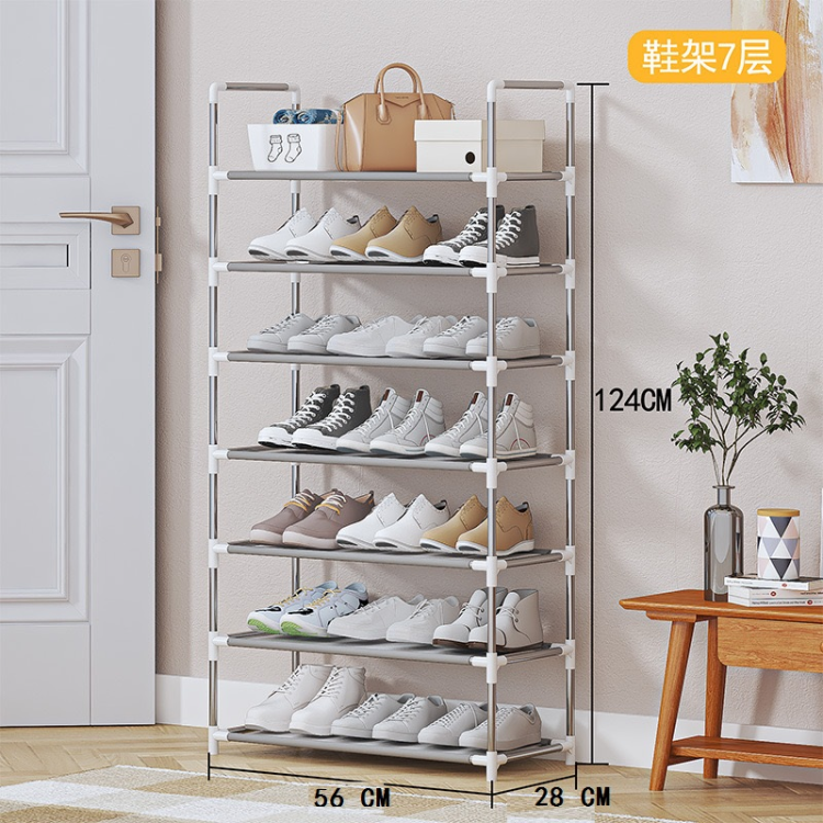 Cross-border hot sale zapato estante simple multicapa a prueba de polvo zapatero puerta de casa residencia estudiantil casa de alquiler pequeño y estrecho estilo Application Scenario