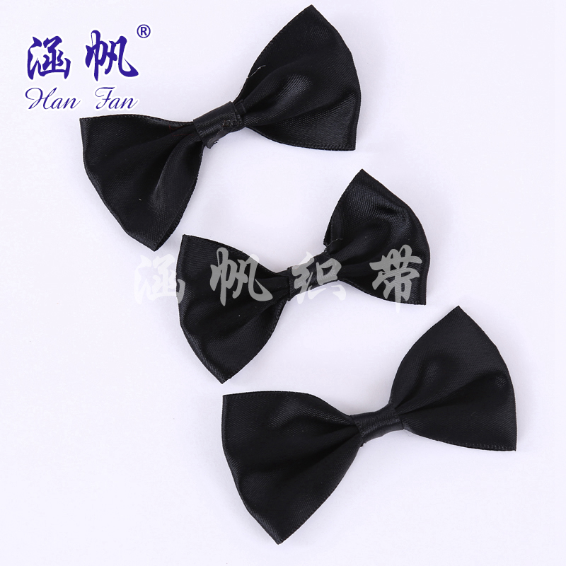 Premium black bow tie accessories with beaded collar flowers, a retro style and fashionable decoration Specification image