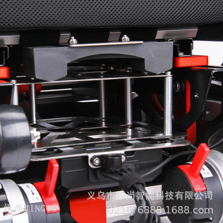 厂家直供多功能减震可折叠车架前后可折叠电动轮椅老年代步车