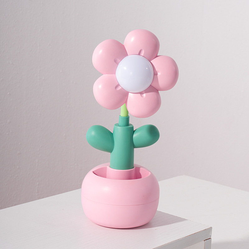 Creative and cute flower night light, two-position bedroom bedside sleep light, decorative item, small flower atmosphere light gift Item Picture