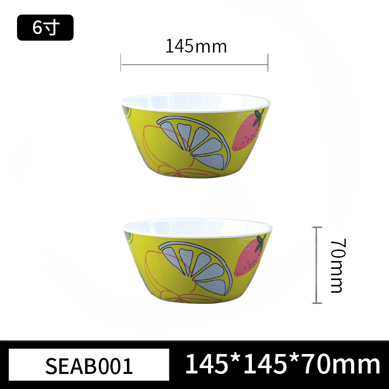 Melamine small bowl A5 round bowl, hotel buffet restaurant, hot pot restaurant, barbecue restaurant bowl, household bowl thickened version Item Picture