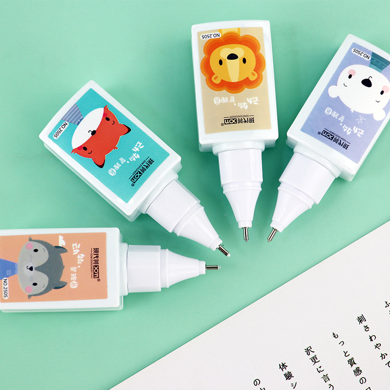 现代美2505卡通方瓶修正液涂改液改正液学生用品办公用品厂家直销