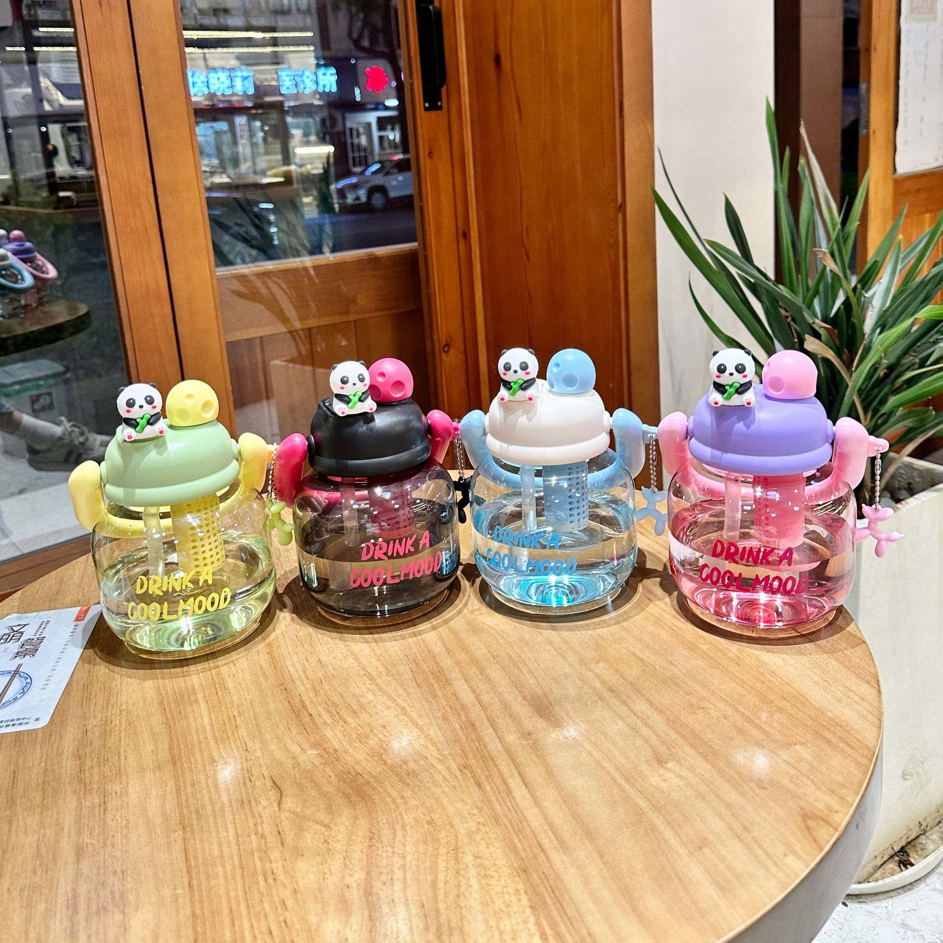 高颜值拎拎壶大容量女生水壶手提吸管杯双饮杯塑料杯萌趣学生壶冷水壶