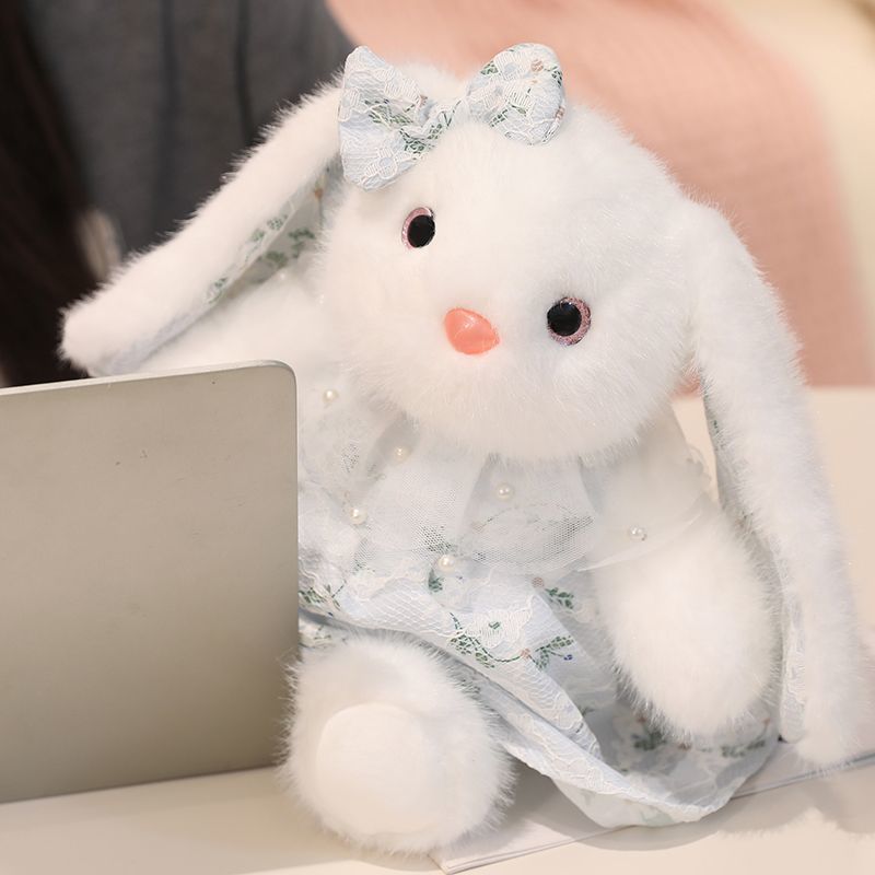 Rabbit dolls, plush toys, girls' dolls, little free dolls, sleeping and holding children, girls' big dolls, cute details Picture