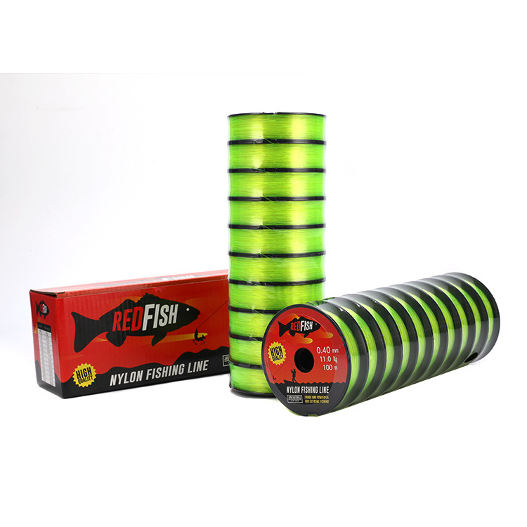 尼龙鱼线十连盘荧光绿钓鱼线十二连盘荧光黄高强线国产线哥伦比亚鱼具渔具尼龙钓渔线阿根延绵纶线海外热销非洲国产钓鱼线