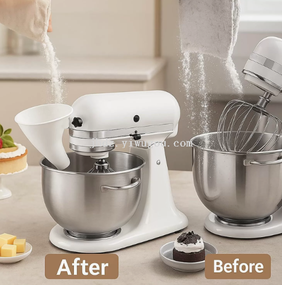 立式搅拌机面粉漏斗跨境新款Flour Funne防溅设计家用厨房神器