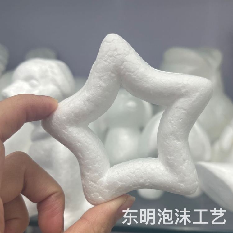 Foam hollow five-pointed star Polystyrene five-star Christmas holiday decoration details Picture