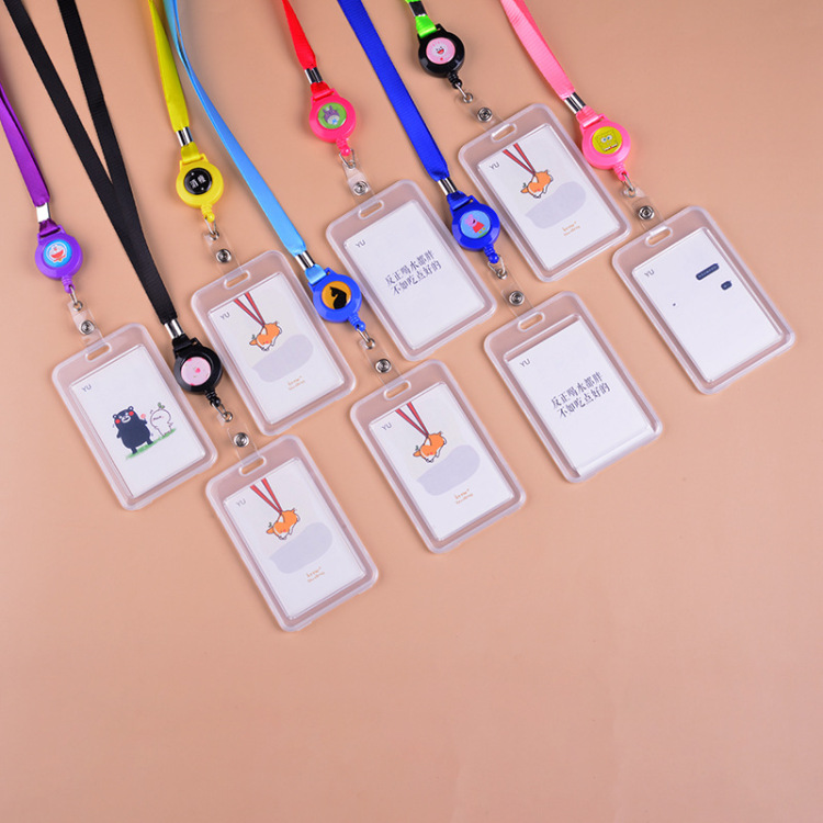 Wholesale of public transportation access control, student ID card holders, exhibition certificates, transparent plastic job tags, pull-down buttons, and work badges Item Picture