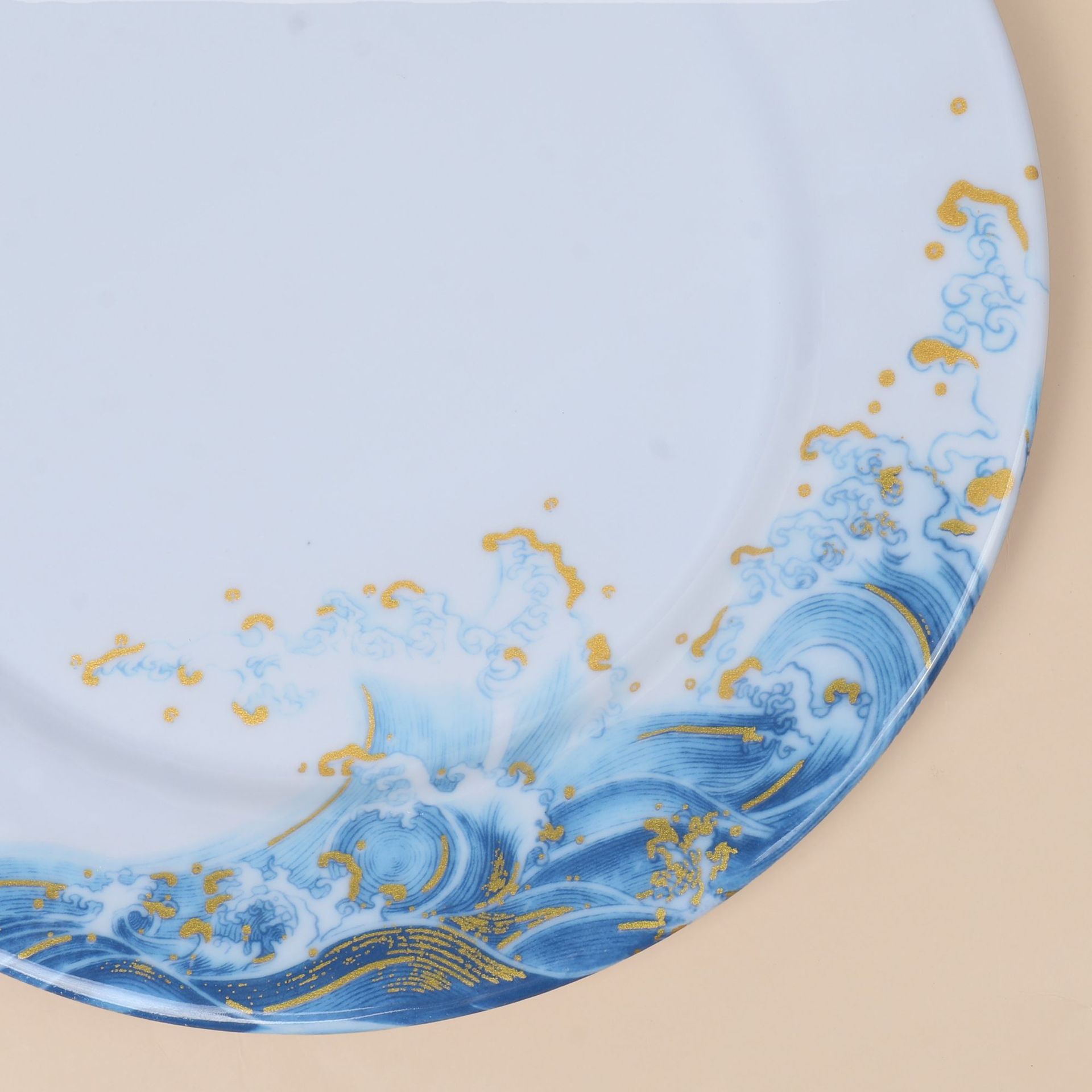 Wholesale of melamine melamine tableware and plates for foreign trade, Western food plates, hotel and restaurant snack plates Specification drawing
