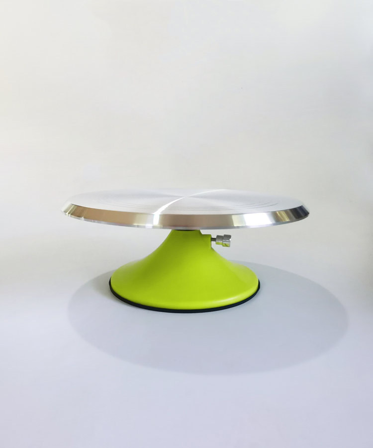 [厂家直销]12寸塑料底座铝合金面蛋糕转台 烘焙工具 裱花台[Y款]细节图