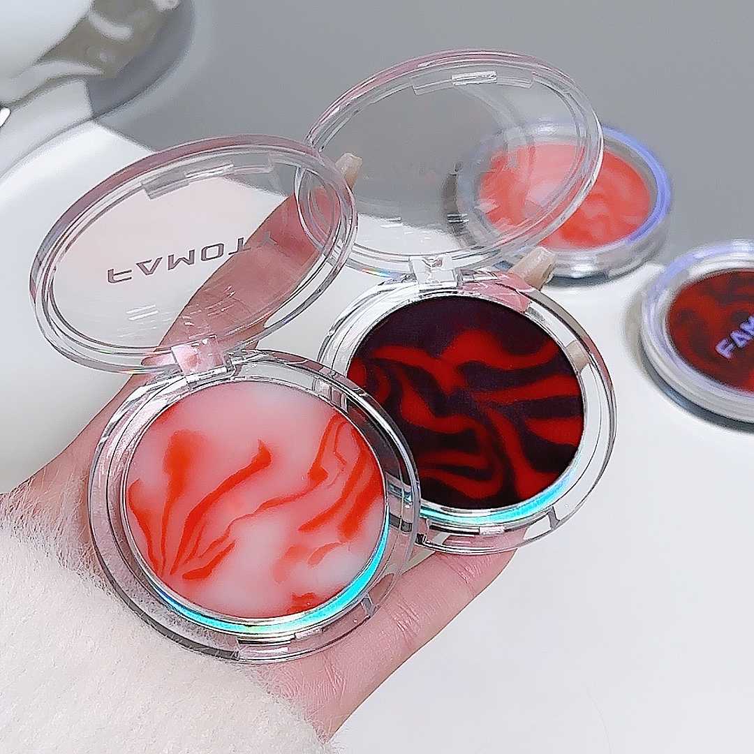 High color rendering, long-lasting color retention, smooth violet, oil-controlled herbal mineral blush setting powder, waterproof and natural details Picture