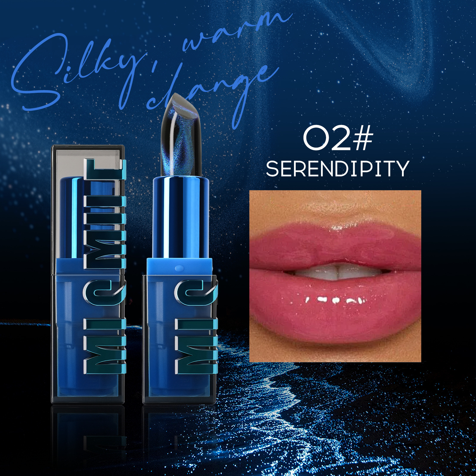 Imported cat's eye temperature-changing moisturizing lipstick, fashionable, waterproof and long-lasting glitter powder stick Application Scenario