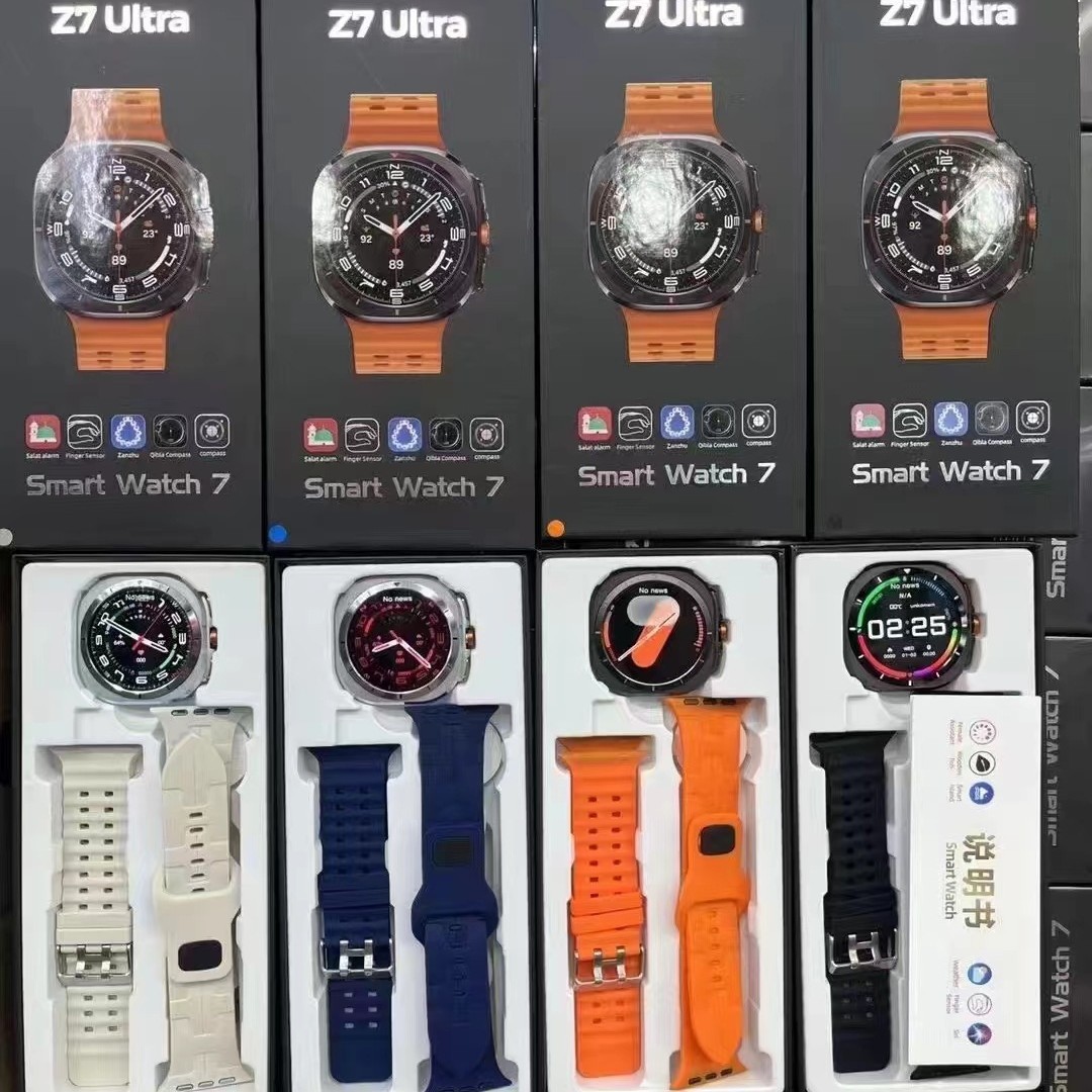 华强北Z7 Ultra智能手表语音助手天气音乐血压 W7运动智能手表细节图