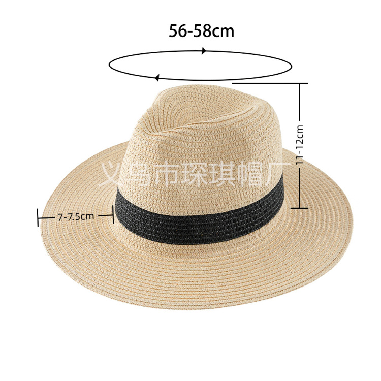 Cross-border bestsellers: Panamanian straw hats, beach hats, breathable sun hats, sun-protective denim hats, outdoor headwear, beach British top hats, suitable for both men and women Application Scenario