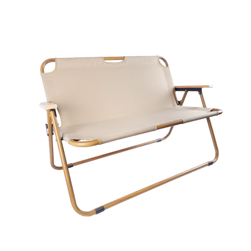 Silla plegable al aire libre camping barbacoa pesca samovar casual silla doble portátil simple ligero respaldo silla de picnic Application Scenario