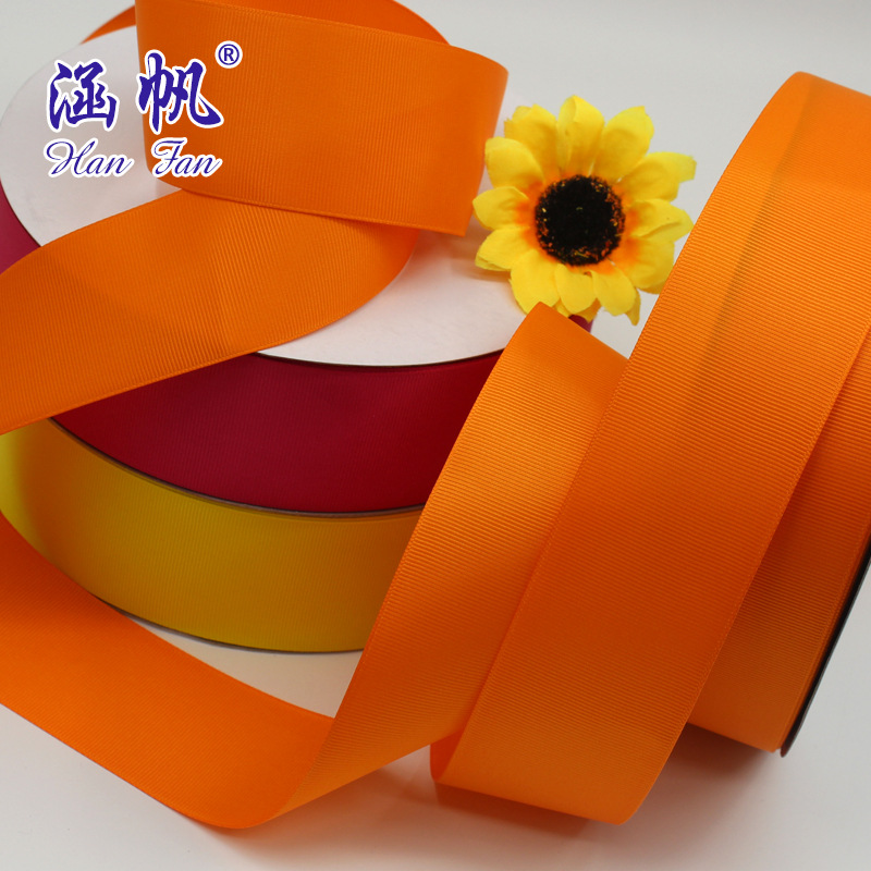 16-point multi-color ribbed ribbons in stock for wholesale. Wedding decoration DIY packaging ribbons. Factory direct sales details Picture