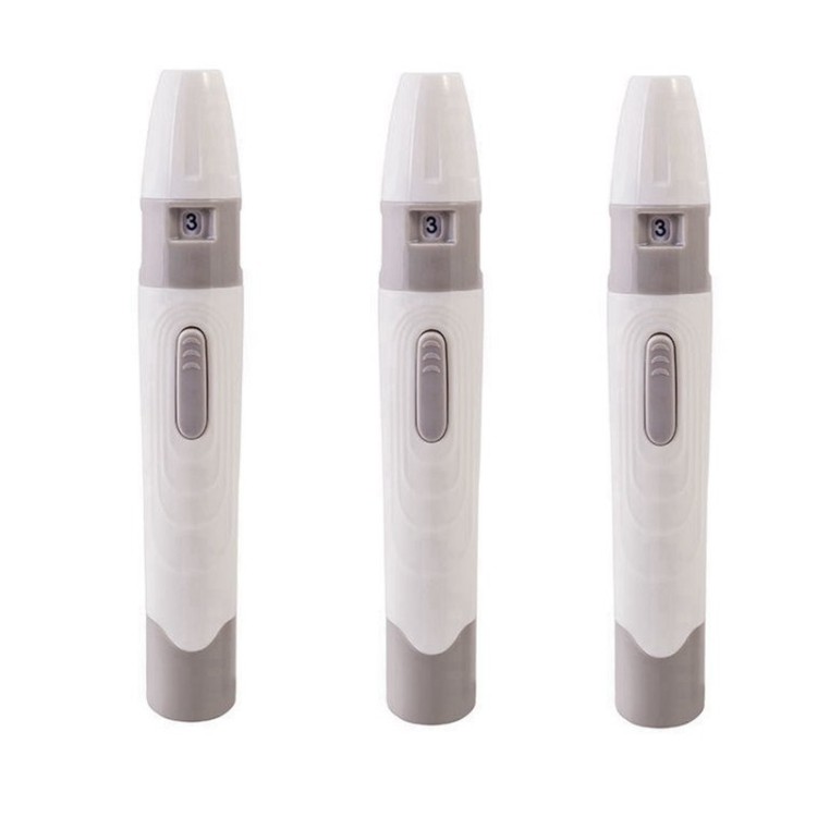 The blood collection pen of the blood collector can be equipped with a disposable blood collection needle and blood glucose meter. The blood collection needle of the blood collector can be adjusted Specification drawing