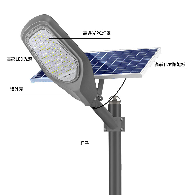 外贸爆款私模LED Solar Street Light感应分体式太阳能灯户外灯