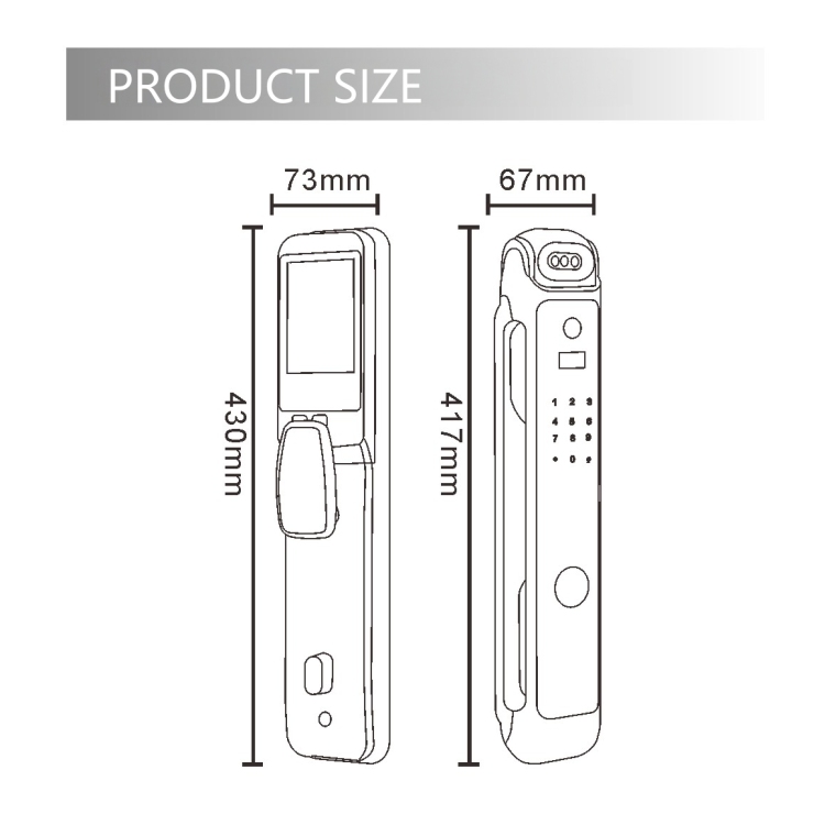 Tuya Tongtong smart Lock, fingerprint lock, household entrance door lock, electronic lock, remote card swiping, facial recognition and password lock Item Picture