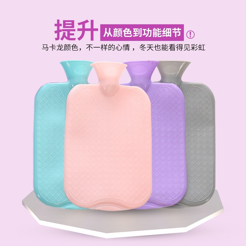 Bolsa de agua de PVC engrosada relleno de goma bolsa de agua llenada calentador de manos calentador de pies tesoro seguridad antidisturbios inodoro details Picture