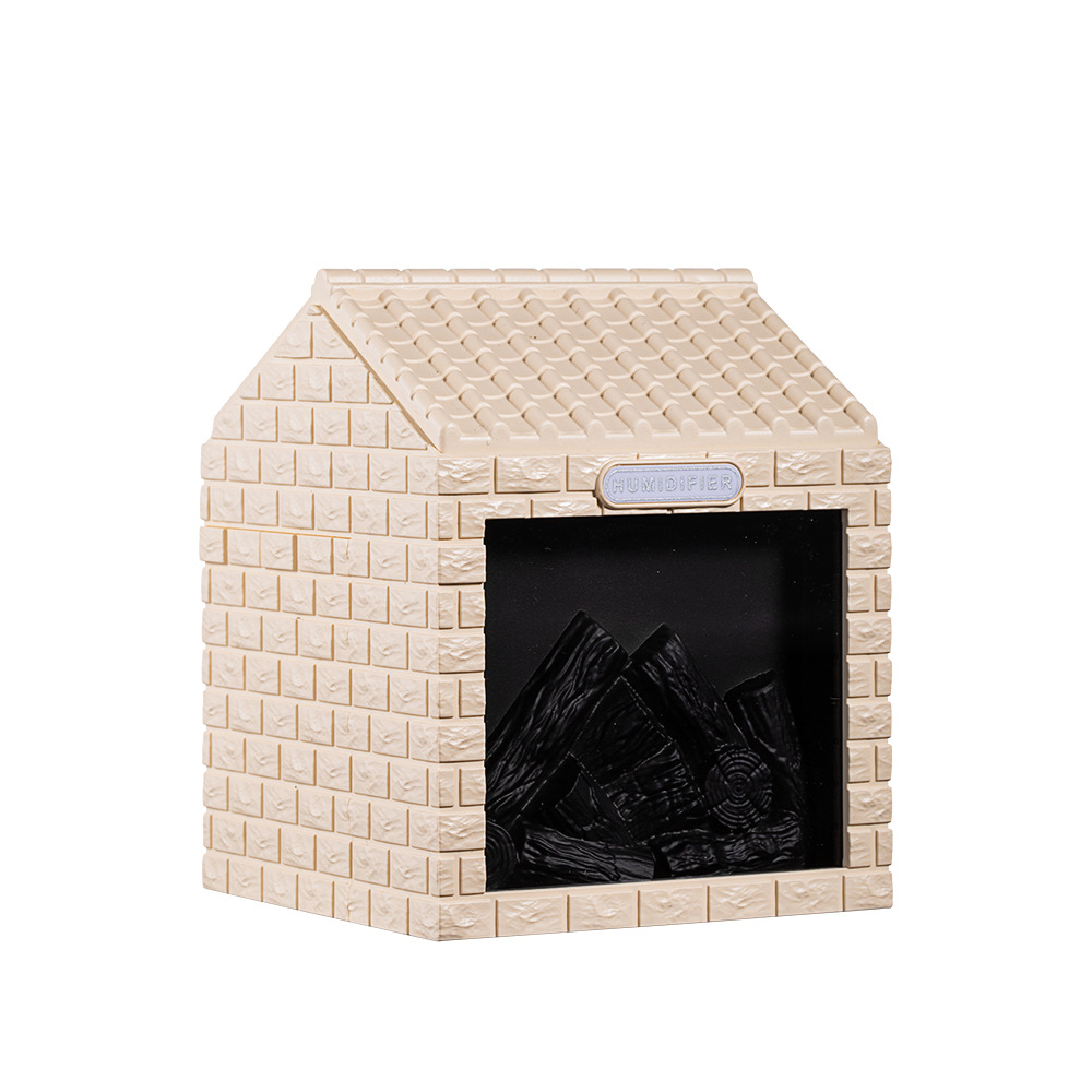 Charcoal house humidificador USB emulación fuego de carbón de dos niveles nebulizador de escritorio chimenea creativa led atmósfera luz aromaterapia humidificador Item Picture
