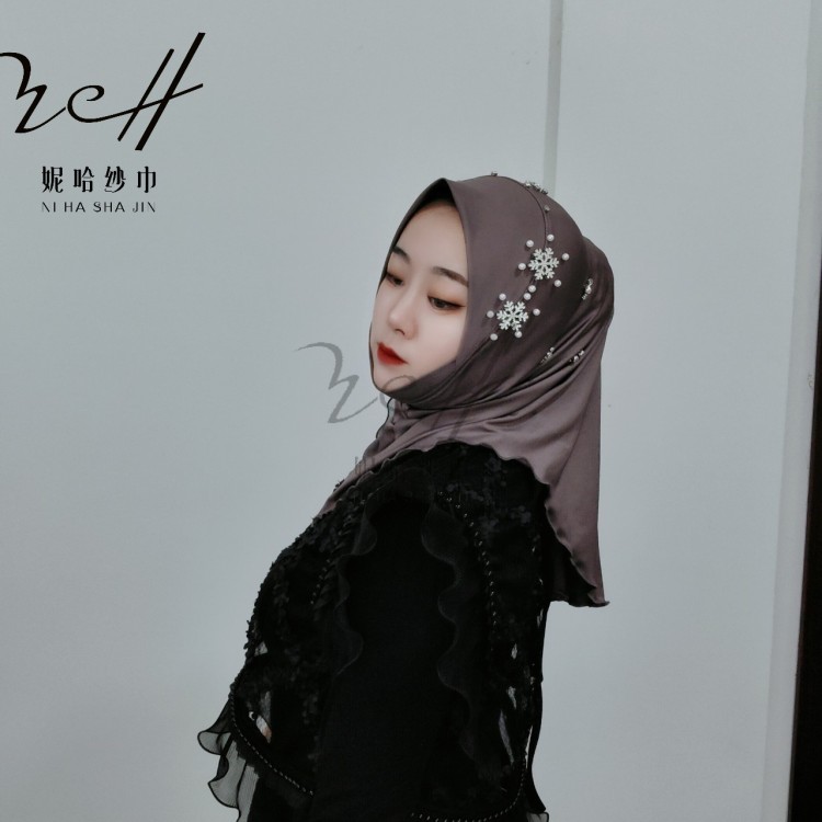 穆斯林头巾/中东女士头巾/慕斯林头巾/丝光棉打底帽/阿拉伯头巾细节图
