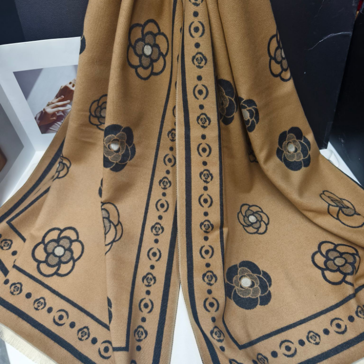 Export scarf wholesale e-commerce live-streaming supply chain high-speed camellia supply Specification image