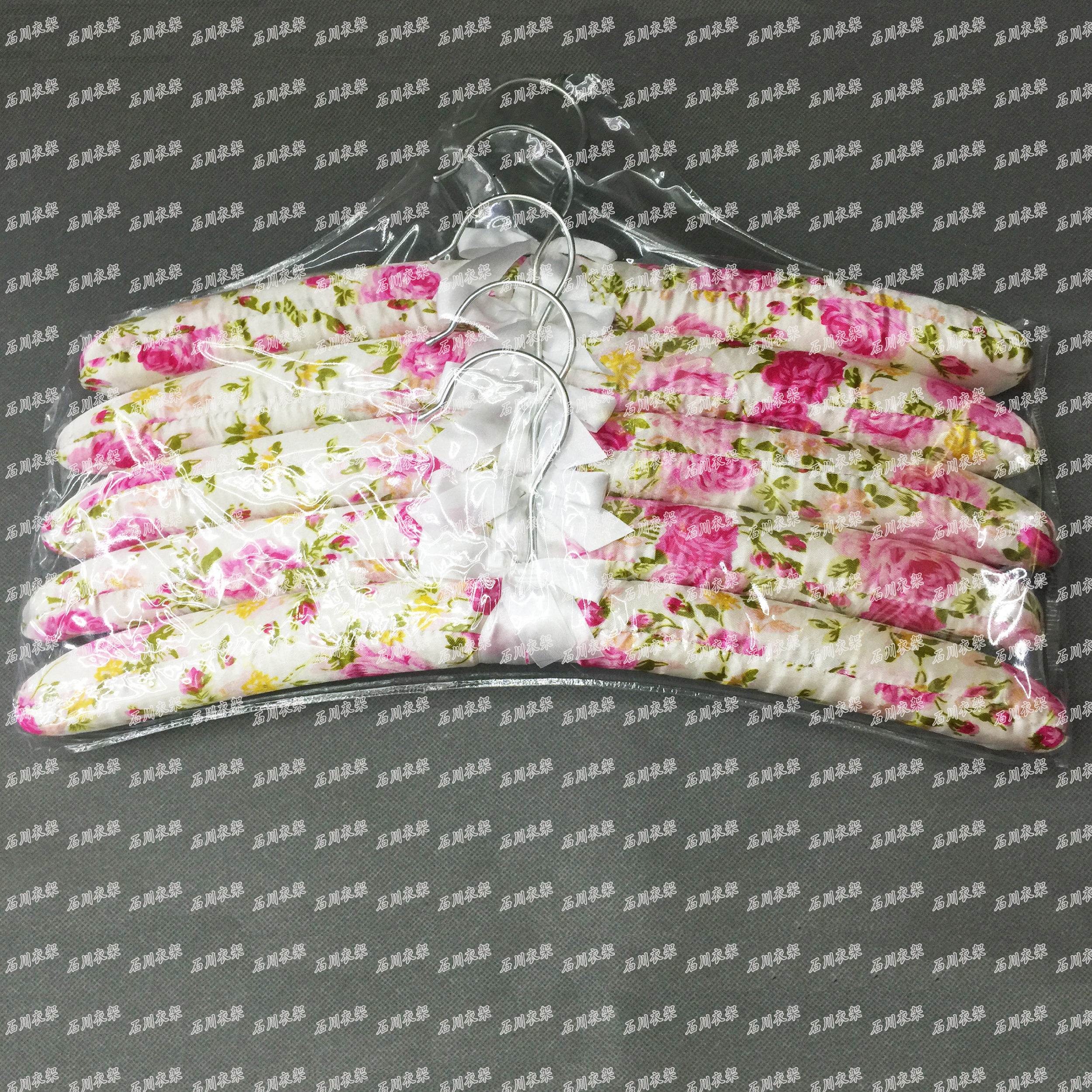 欧式出口优质花布衣架碎花海绵衣架无痕丝绸衣架布艺衣架家用衣挂