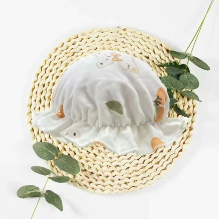 婴儿花边帽子初生宝宝胎帽春夏季薄款遮阳帽棉太阳帽薄透气细节图