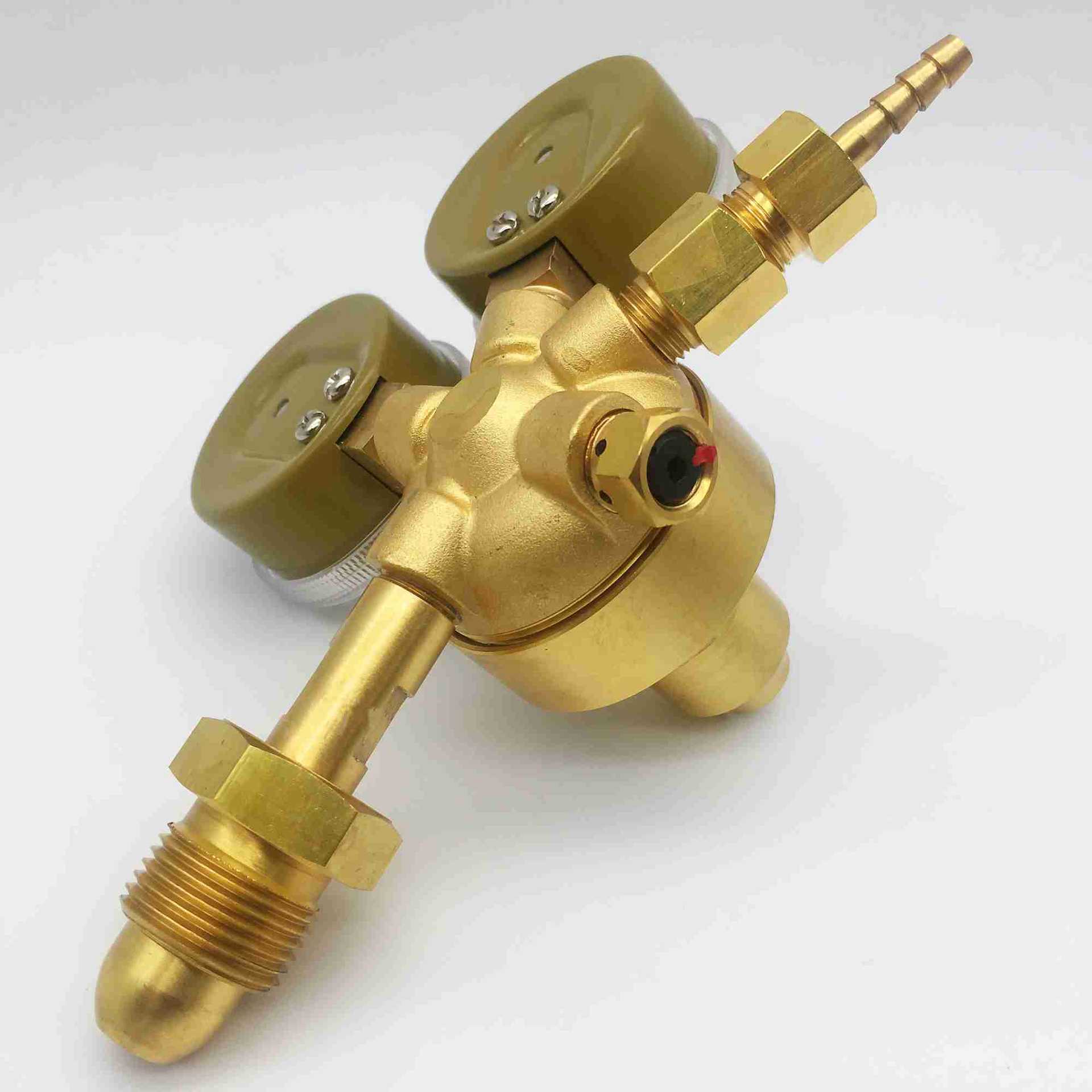 North American style all-copper external thread and external thread carbon dioxide barometer pressure reducer details Picture