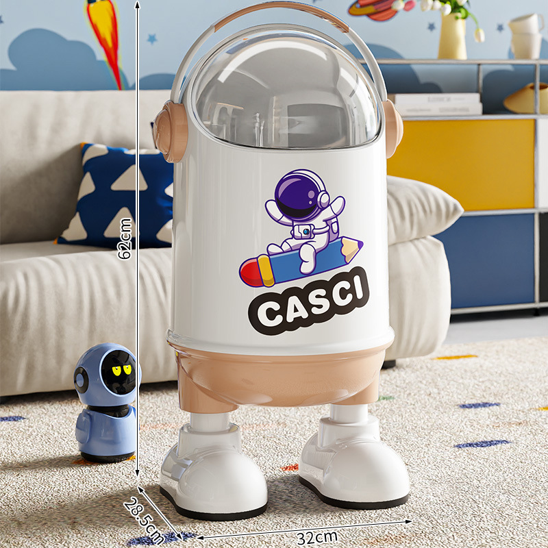 垃圾桶/笑脸垃圾桶/不弯腰垃圾桶/家用垃圾桶/不锈钢垃圾桶带盖细节图