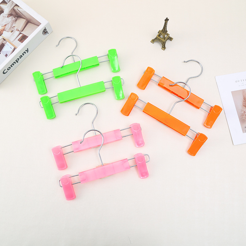 【旭峰】彩色儿童裤架经典塑料强力夹片裤夹袜子内裤服装店展示架