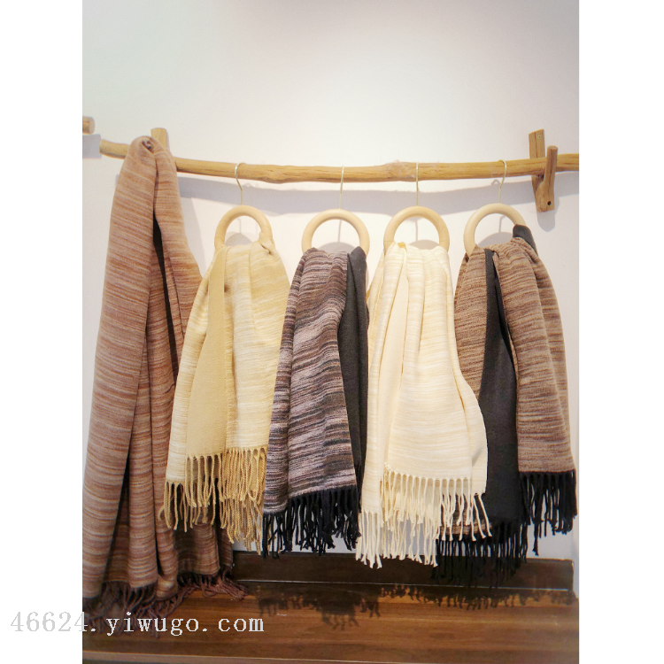 Cross-border scarf wholesale, e-commerce live streaming, new 25-bag core yarn double-sided series, satin dyed double-sided details Picture
