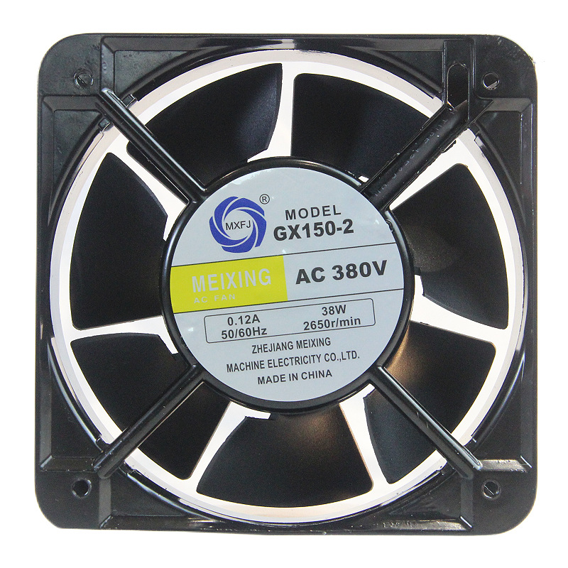 GX150-2 square AC ball bearing axial flow fan 15050 heat dissipation and cooling fan cabinet fan details Picture