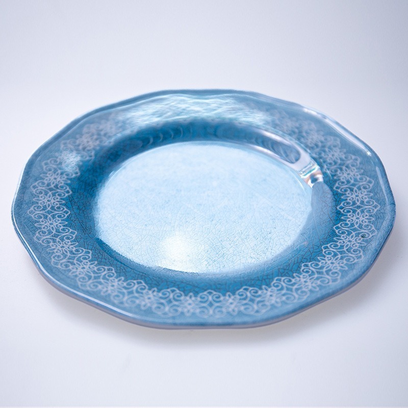 跨境外贸8 9 10寸密胺盘水果盘家用客厅茶几果盘糖果干果盘水果白底实物图