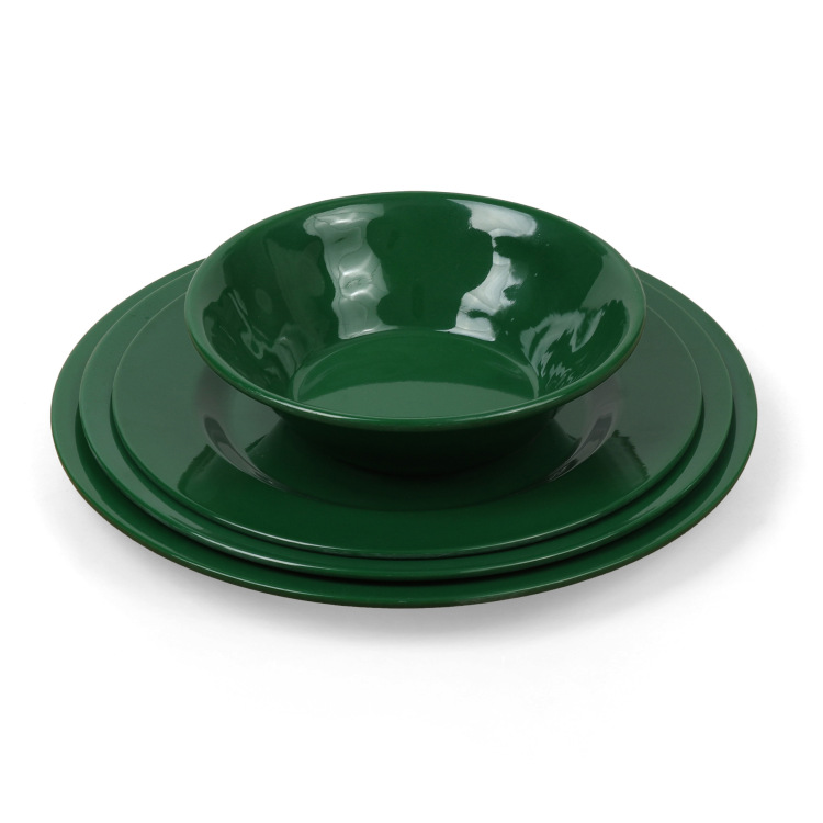 密胺餐具圆盘盘子韩式烤肉盘水果盘蛋糕盘吐骨碟盘复古托盘餐具