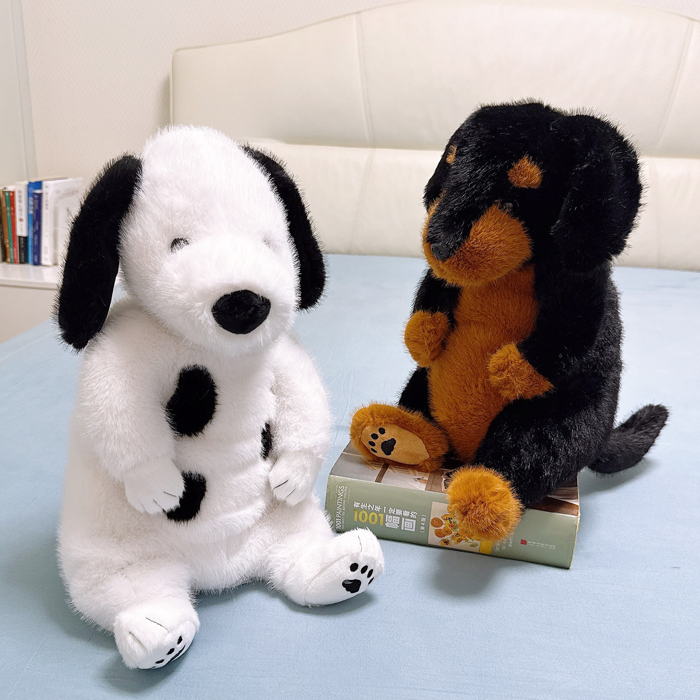 Lazy spotted dog plush pillow, Bashido doll, Rottweiler doll birthday present details Picture