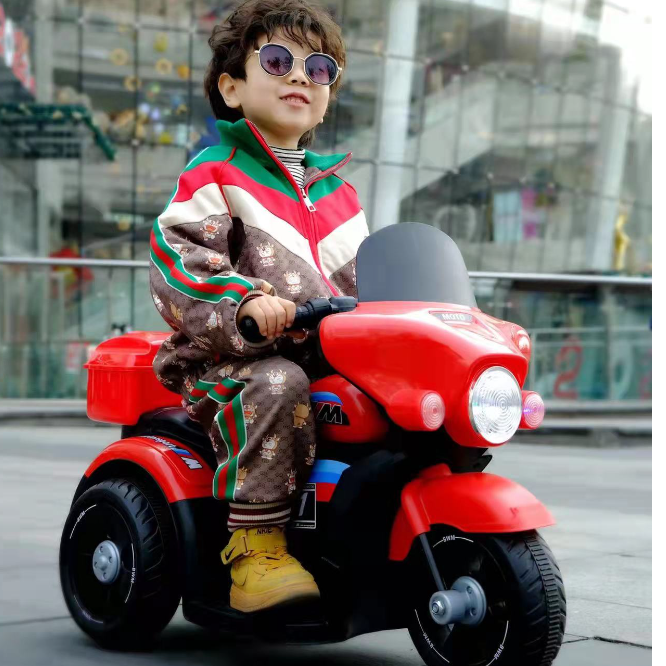 哈雷儿童电动摩托车沙滩车三轮车遥控车充电网红小孩玩具车可坐细节图