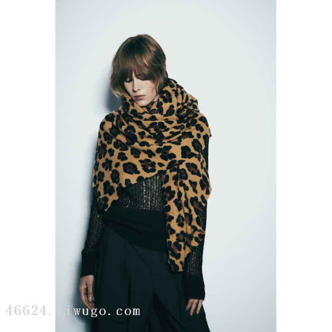 New leopard print acrylic imitation cashmere scarf for cross-border scarf wholesale e-commerce live-streaming supply chain