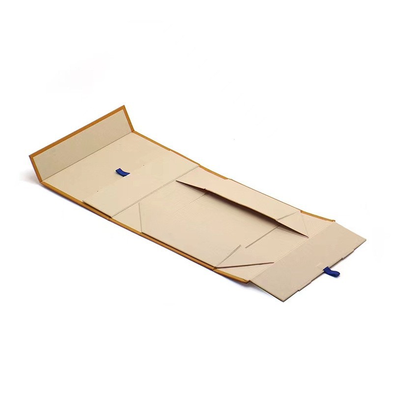 Customized one-piece folding box, gift box, creative empty box, cosmetic packaging, magnetic flip cover box details Picture