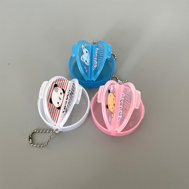 创意圆形药盒出差旅行便携随身透明小药盒收纳学生药盒批发细节图