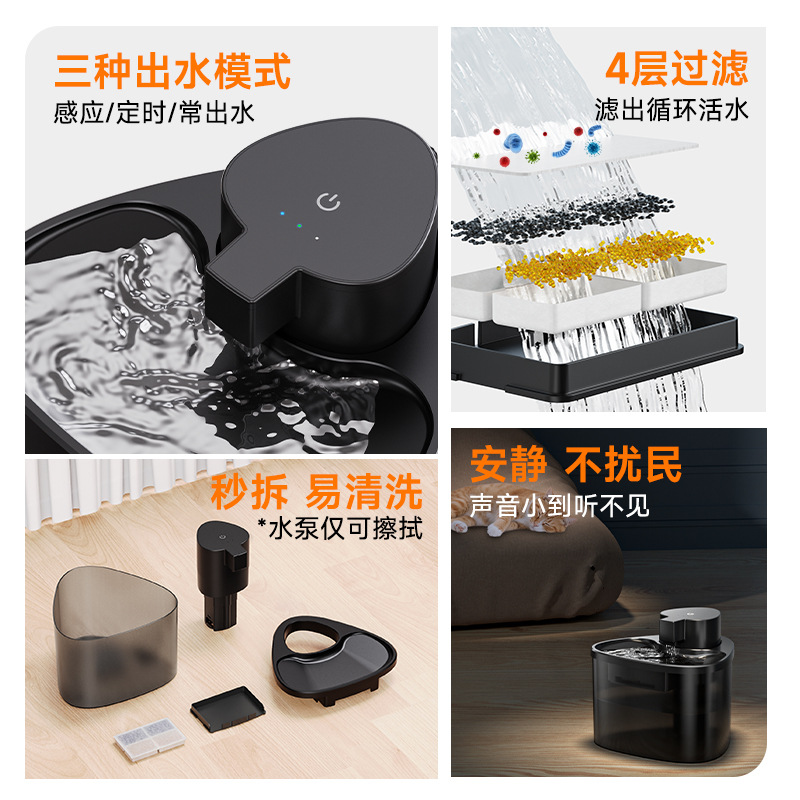 Silent upgraded vertical water dispenser, household countertop cold and hot direct drinking machine details Picture