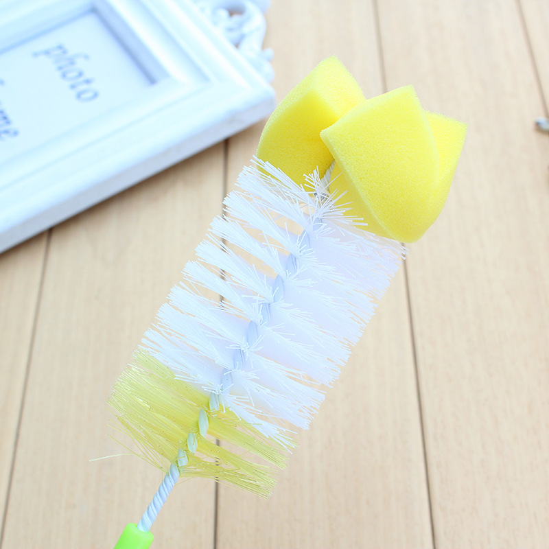 Long-handled cup brush, thermos cup, sponge cleaning cup brush, baby bottle brush, cup cleaning brush details Picture