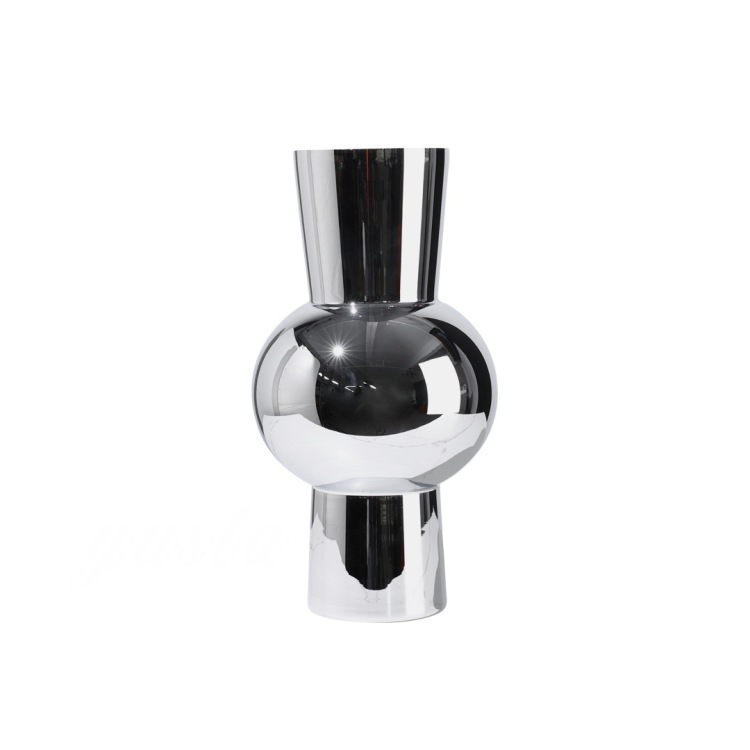 简约电镀玻璃客厅餐厅桌面茶几柜插花器干花瓶摆件样板房软装饰品