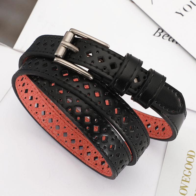 A simple and versatile thin belt with a retro hollowed-out ins style for women, paired with a skirt decoration and jeans strap Specification image