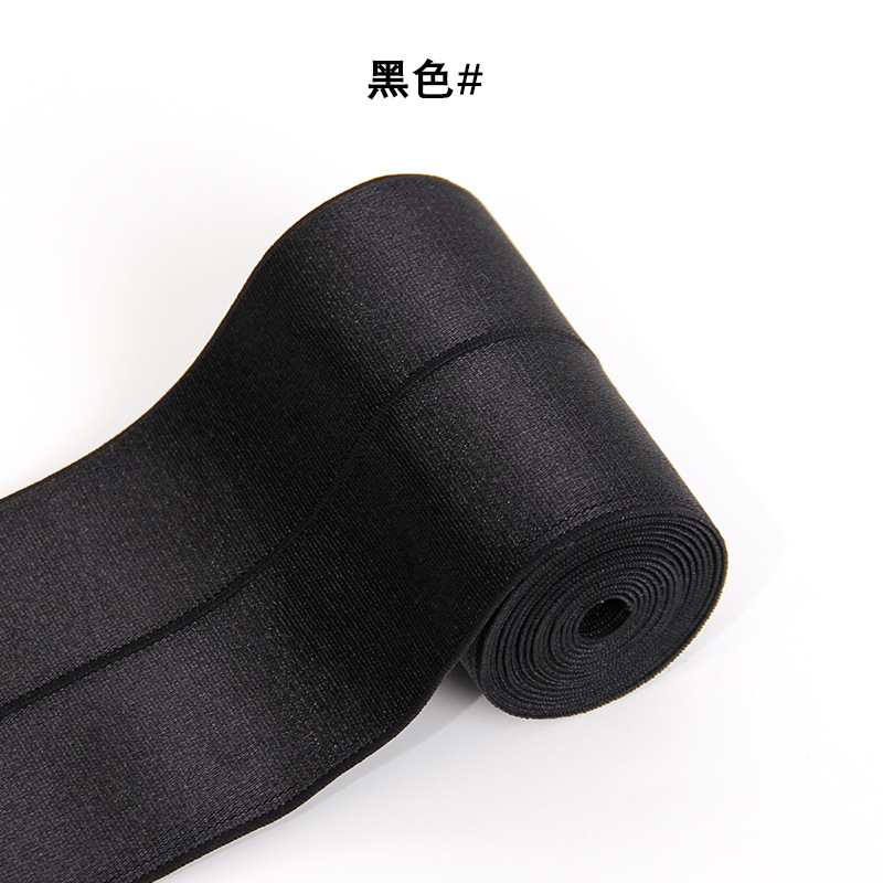 Colorful light fiber folded elastic band yoga pants and dance dress waist and head smooth thread widened one-foot elastic webbing details Picture