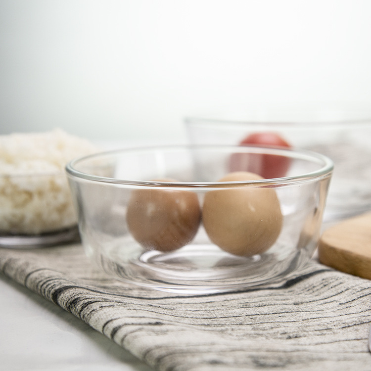 Qianli transparent glass bowl, soup bowl, creative fruit salad bowl, tableware, kitchen bowl factory direct sales set Application Scenario