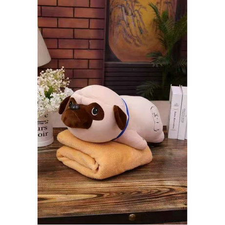 卡通可爱吾皇喵午睡抱枕被毛绒玩偶二合一多功能空调被